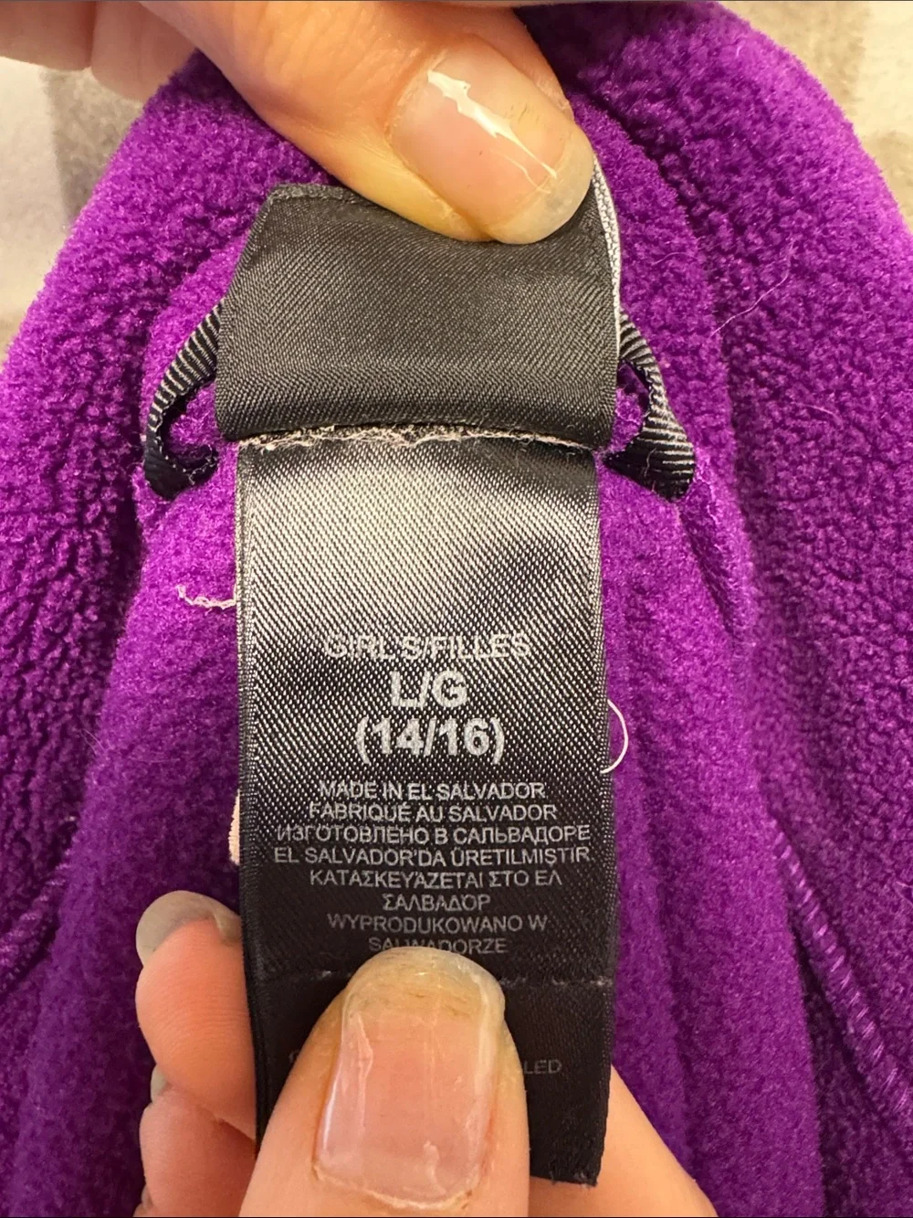 The North Face warm purple